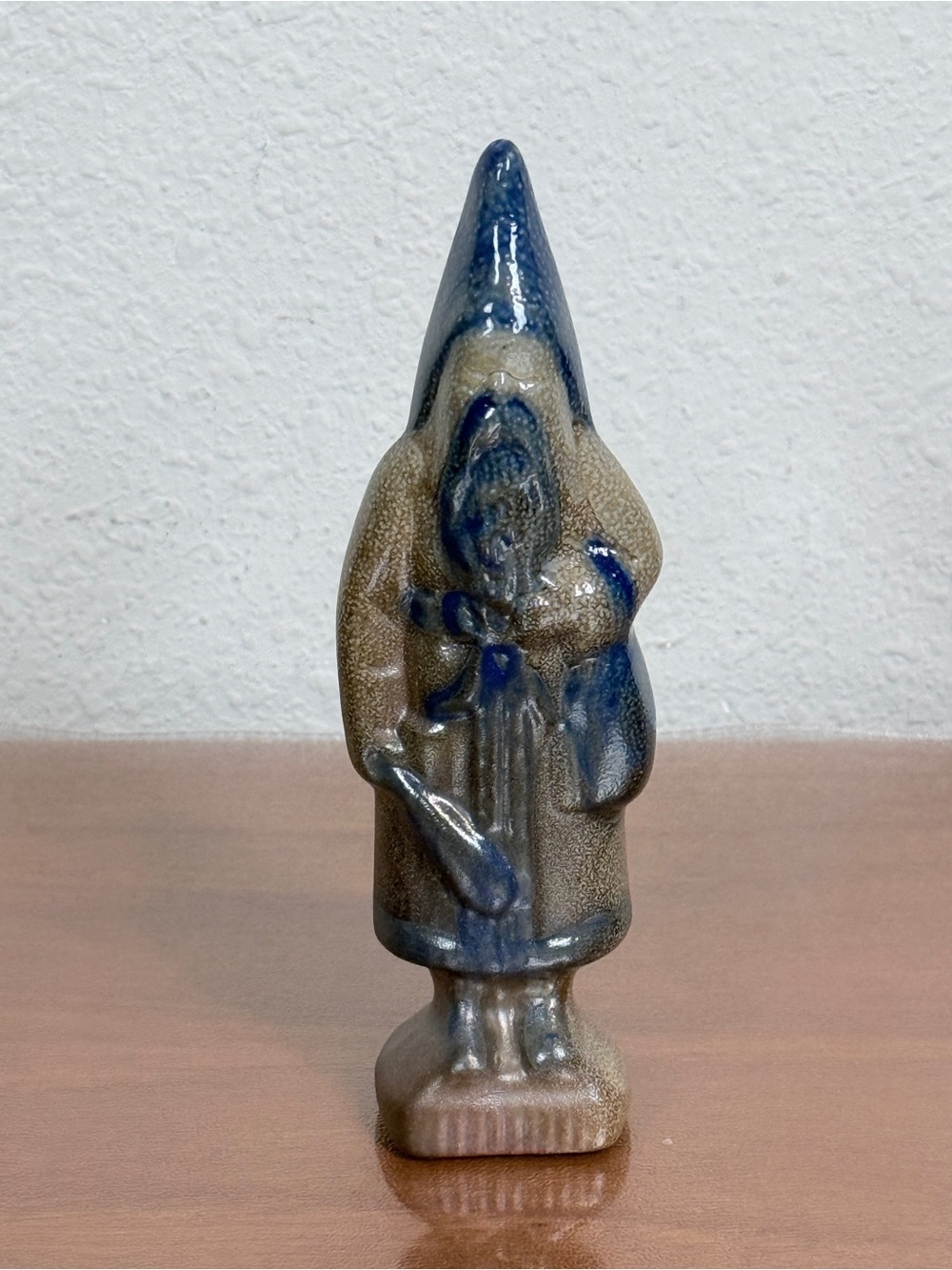 Vintage Beaumont Brothers Pottery Salt Glazed Folk Art Santa 6 in Figurine 1995